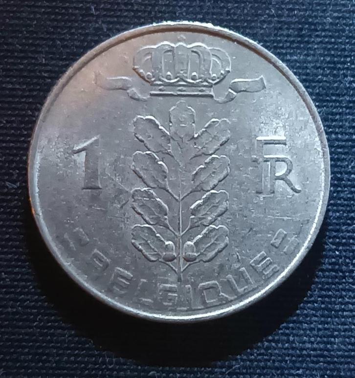 1 frank 1976 FR (lijn onder ELGIQUE) - Boudewijn I, Postzegels en Munten, Munten | België, Losse munt, Verzenden