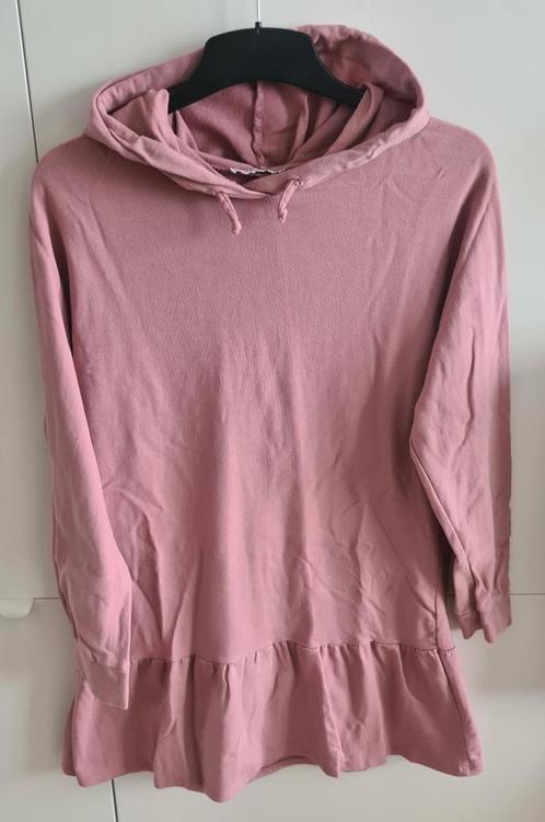 Oudroze sweatjurk met kap van Hailys, maat 158/164, Kinderen en Baby's, Kinderkleding | Maat 158, Gebruikt, Meisje, Jurk of Rok