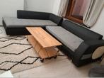CANAPE EN L NOIR ET GRIS, Enlèvement, Comme neuf, Tissus, Moderne