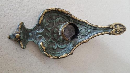 Antieke koperen handkandelaar, Antiquités & Art, Antiquités | Bronze & Cuivre, Cuivre, Enlèvement