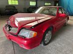 Mercedes sl320 r129 ongeval start en rijd goed zie foto’s !, Auto's, Automaat, Beige, Cabriolet, Leder