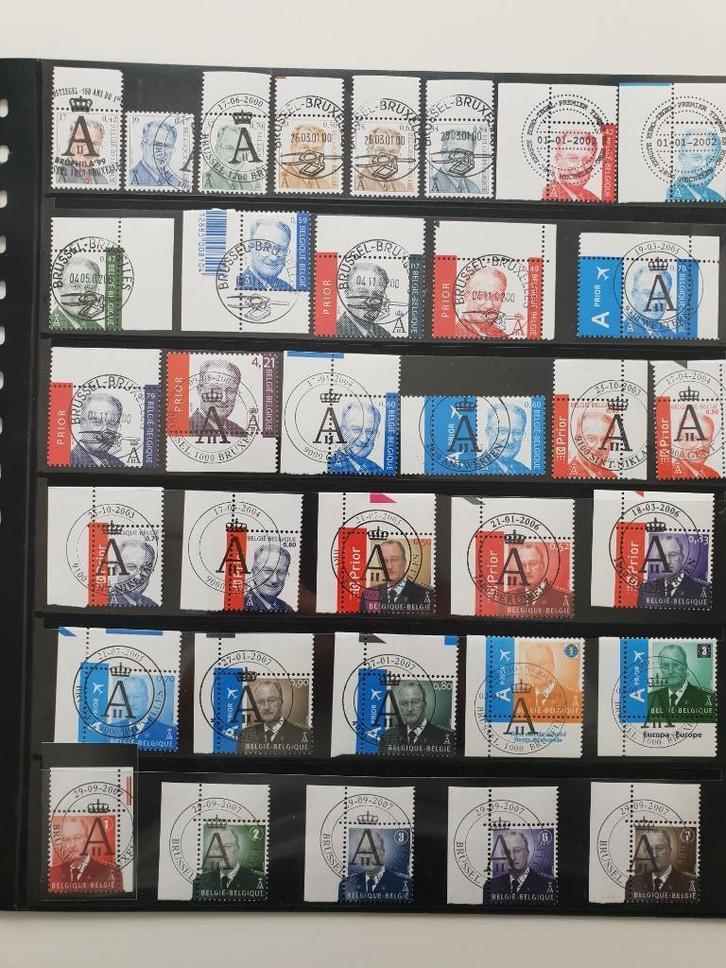 Lot koning Albert II met eerste-dag-afstempeling, Postzegels en Munten, Postzegels | Europa | België, Gestempeld, 1e dag stempel