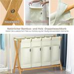 200 liter bamboe wasmand | 4 vakken | Nieuw, Huis en Inrichting, Woonaccessoires | Schalen en Manden, Overige materialen, Verzenden