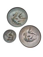 Set van 3 vintage bekers — Geëmailleerd koper — Fish, Ophalen of Verzenden