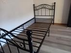 Metalen bedframe zwart, Huis en Inrichting, Slaapkamer | Bedden, Ophalen, Gebruikt, 90 cm, Zwart