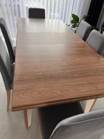 Ruime uitschuifbare eettafel (Houtlook/Wit), Ophalen, Zo goed als nieuw