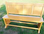 Houten zitbank, Huis en Inrichting, Ophalen, Bruin, Vintage, Zo goed als nieuw
