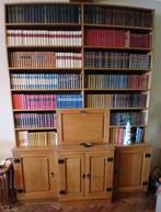 Bibliothèque chene avec environ 350 livres, Huis en Inrichting, Ophalen, 200 cm of meer, Eikenhout, Zo goed als nieuw