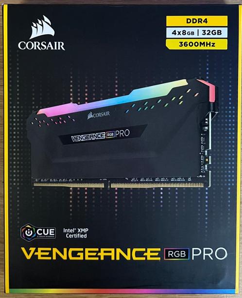 Corsair Vengeance RGB Pro DRR4-3600 32Go (4x8) CL18, Computers en Software, RAM geheugen, Zo goed als nieuw, Desktop, 32 GB, DDR4