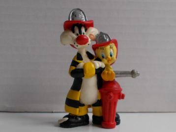 Warner Bros 1998  Sylvester & Tweety figuurtje, Enlèvement ou Envoi, Utilisé, Statue ou Figurine