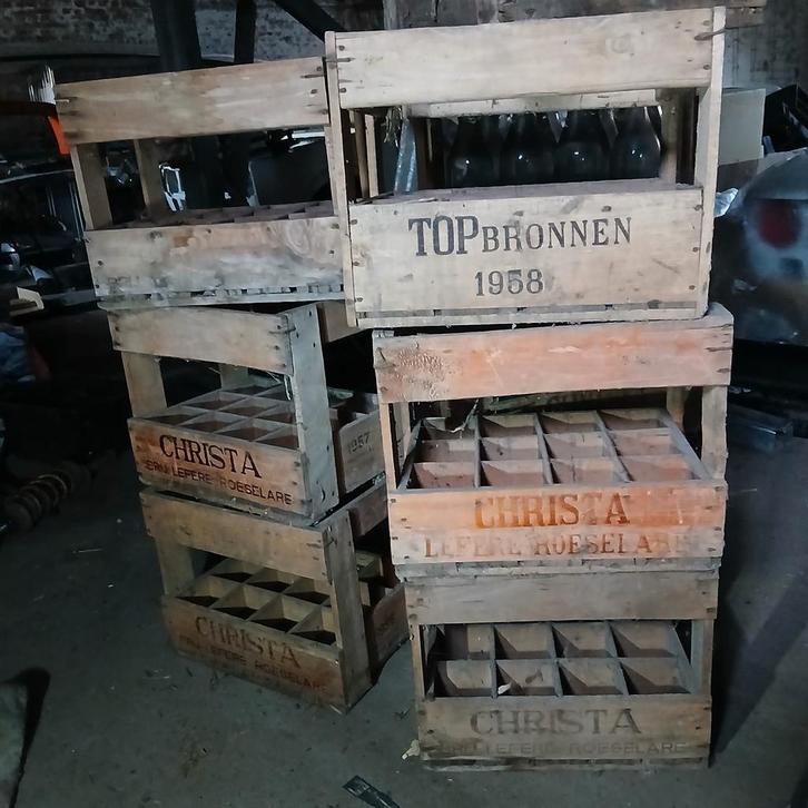 Limonade (+coca cola) bakken hout jaren 50 mancave decoratie, Verzamelen, Retro, Ophalen