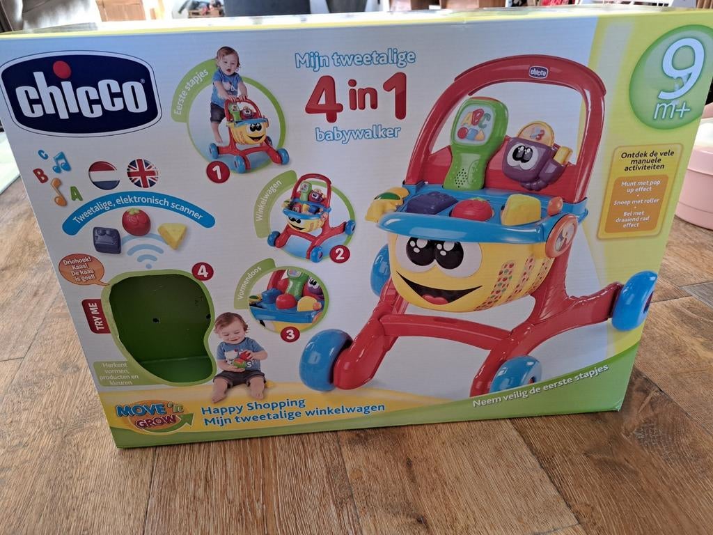 Chicco winkelwagentje -loopwagen, Kinderen en Baby's, Speelgoed | Overig, Zo goed als nieuw, Ophalen