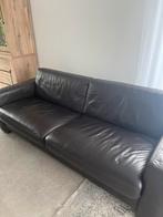 grote zwarte zetel, Huis en Inrichting, Zetels | Zetels, Ophalen, 250 tot 300 cm, Gebruikt, Leer