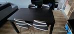 Uitschuifbare tafel + 4 stoelen, Huis en Inrichting, Ophalen of Verzenden
