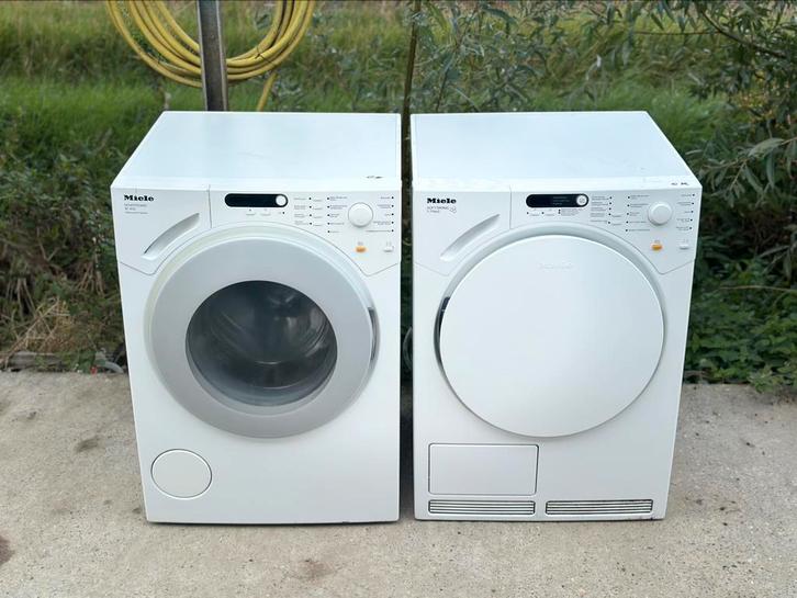 Wasmachine Miele + Droogkast Werkt perfect(Garantie+Levering, Elektronische apparatuur, Droogkasten, Zo goed als nieuw, Condens