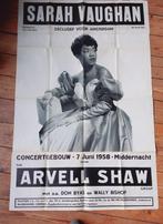 affiche géante Sarah Vaughan Concertgebouw Amsterdam 1958, Antiquités & Art, Enlèvement ou Envoi