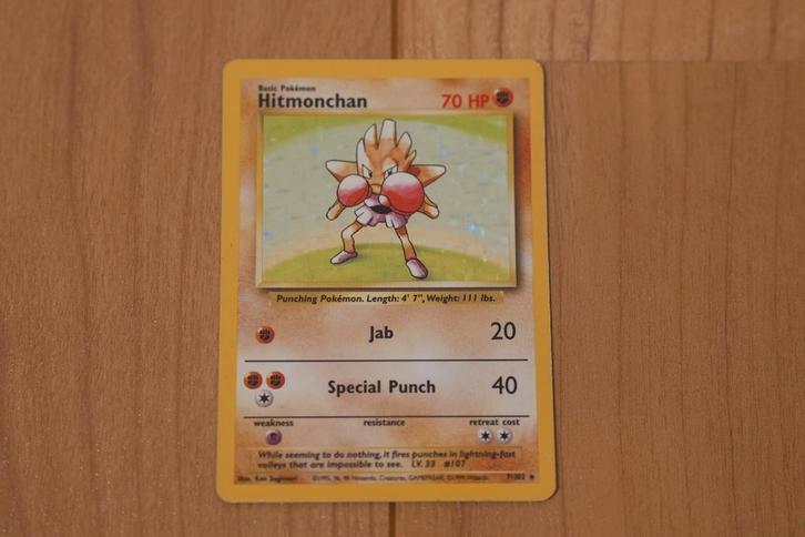 Hitmonchan Holo — Base Set Unlimited 1999 - Estim PSA 5, Hobby & Loisirs créatifs, Jeux de cartes à collectionner | Pokémon, Utilisé