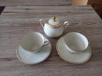 2 koffietassen met schotel en suikerpot, Antiek en Kunst, Ophalen