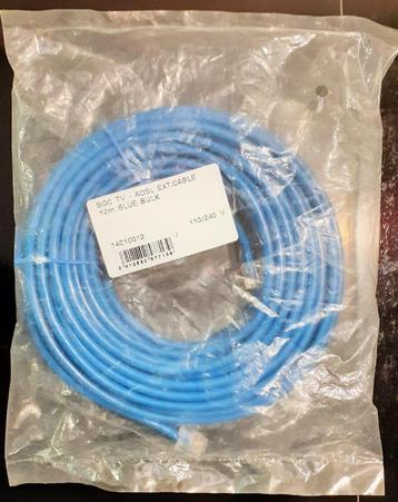 BXL Cable rallonge l.fixe/ADSL 2x RJ11, 12 metres, neuf ! disponible aux enchères