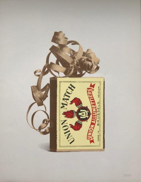 GUY DEGOBERT - Union Match ( ZEEFDRUK ) + CERTIFICAAT, Antiek en Kunst, Kunst | Litho's en Zeefdrukken, Ophalen