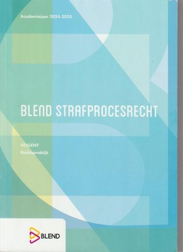 Blend Strafprocesrecht beschikbaar voor biedingen