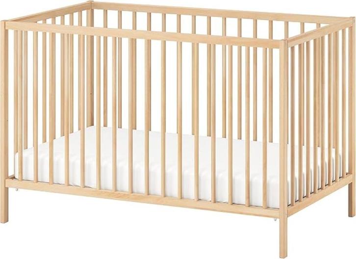 Ikea SNIGLAR 60x120cm beukenhouten babybed, Kinderen en Baby's, Babywiegjes en Ledikanten, Ledikant, Ophalen