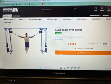 BODYSOLID Cable Cross Over 2x75kg - Poulie vis à vis beschikbaar voor biedingen