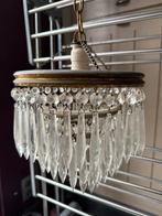 Vintage kristallen spike waterval kroonluster, Huis en Inrichting, Ophalen of Verzenden, Gebruikt