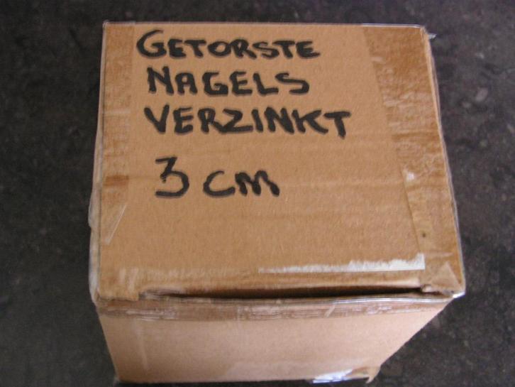 Getorste nagels verzinkt, Doe-het-zelf en Bouw, IJzerwaren en Bevestigingsmiddelen, Nieuw, Ophalen