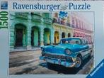 Puzzel. Auto in Cuba, 1500 stukjes, Ravensburger, Hobby en Vrije tijd, Ophalen of Verzenden, Legpuzzel, Meer dan 1500 stukjes