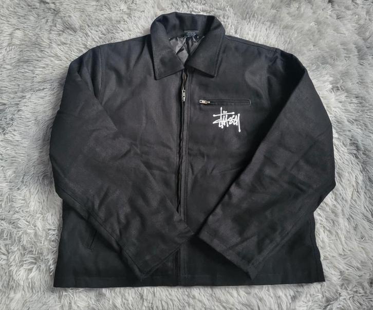 Stüssy Canvas jas, zwart  - Maat M - Nieuw, Kleding | Heren, Jassen | Winter, Nieuw, Maat 48/50 (M), Zwart, Ophalen of Verzenden