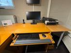 Bureau in L-vorm in beuk fineer, Ophalen, Gebruikt, Bureau