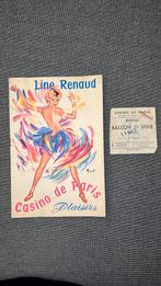 Casino de Paris : Livret du programme Line Renaud, Enlèvement ou Envoi, Comme neuf