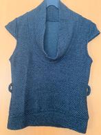 Haut manches courtes femme - T. 36 ? - imprimé noir / gris a, Aucune étiquette, Zwart, Ophalen of Verzenden, Maat 36 (S)