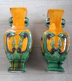 Koppel aziatische vazen vaas 20ste eeuw mooi glazuurwerk, Enlèvement