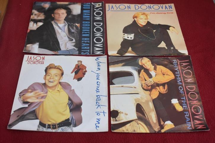 45t's van Jason DONOVAN, Cd's en Dvd's, Vinyl | Pop, Zo goed als nieuw, 1960 tot 1980, Overige formaten, Ophalen of Verzenden