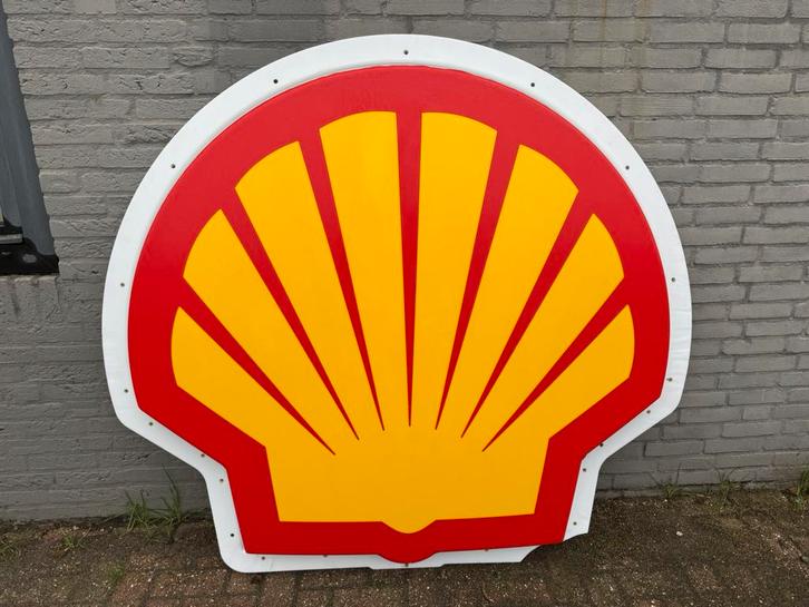 Assiette publicitaire/boîte lumineuse Mega SHELL, Collections, Marques & Objets publicitaires, Utilisé, Table lumineuse ou lampe (néon)