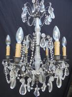 Antieke franse kroonluchter lamp pegellamp, Ophalen of Verzenden