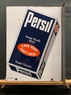 Dubbelzijdig Emaille reclamebord PERSIL jaren 30, Ophalen, Gebruikt, Reclamebord