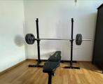 Home gym 90kg 220cm stang, Enlèvement, Utilisé