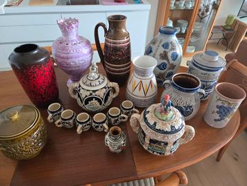 Twaalf vintage West Duitsland Scheurich items getekend alle  beschikbaar voor biedingen