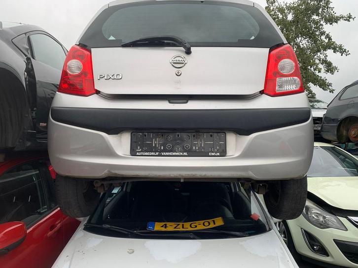 nissan pixo achterbumper 2009 tot 2014 grijs zilvergrijs, Auto-onderdelen, Carrosserie, Bumper, Nissan, Suzuki, Achter, Gebruikt