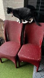 Terrasstoelen tuinstoelen rood Vincent Shepard, Ophalen, Gebruikt, Rotan