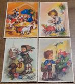 4 wenskaarten Kerst en Nieuwjaar: kindjes, Enlèvement ou Envoi, Non affranchie, Enfants
