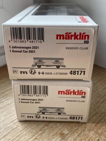 Märklin h0 48171 x2 - Wagon de l'année 2021 Insider Club beschikbaar voor biedingen