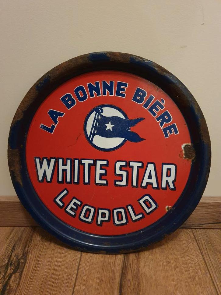 Plat en émail - White Star Leopold -, Collections, Marques & Objets publicitaires, Utilisé, Ustensile, Enlèvement ou Envoi