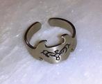 Herenring gothic tribal draak, Bijoux, Sacs & Beauté, Bagues, Neuf, Fer ou Acier, Homme, Argent