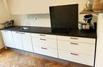 Witte hoogglans keuken te koop, Huis en Inrichting, Ophalen, Wit, Dubbelwandige keuken, Hoogglans of Gelakt