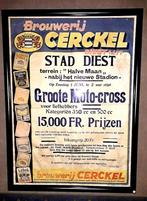 Oude affiche met reclame Brouwerij Cerckel Diest, Verzamelen, Reclamebord, Plaat of Schild, Gebruikt, Ophalen