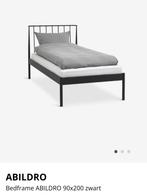 Bed kader metaal zwart voor een persoons, Huis en Inrichting, Slaapkamer | Bedden, Ophalen, 90 cm, Eenpersoons, Zwart